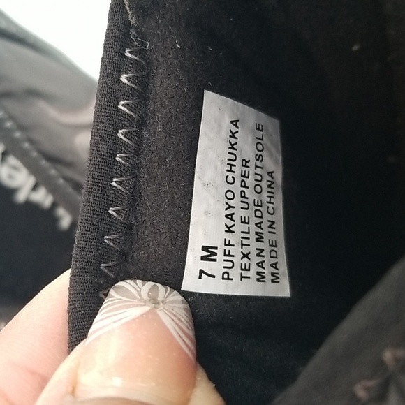 Hurley Black Puff Kayo Chukka Quilted Slip-On Shoes 7M - Picture 8 of 8